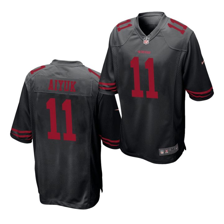 Men San Francisco 49ers 11 Brandon Aiyuk Nike Black Player Game NFL Jersey